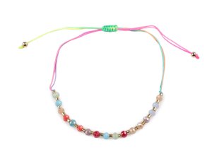 Náramek shamballa broušené korálky s AB efektem