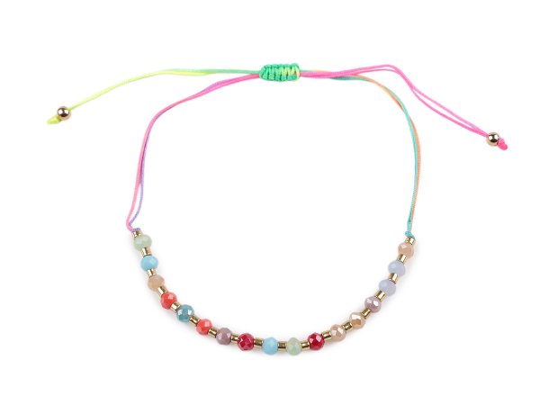 Náramek shamballa broušené korálky s AB efektem