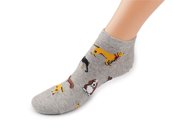 Bavlněné ponožky kotníkové psi Emi Ross unisex