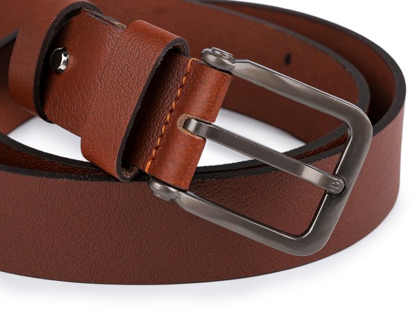 Pánský kožený pásek z buvolí kůže šíře 4 cm