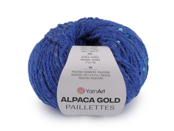 Pletací příze Alpaca Gold s flitry 50 g