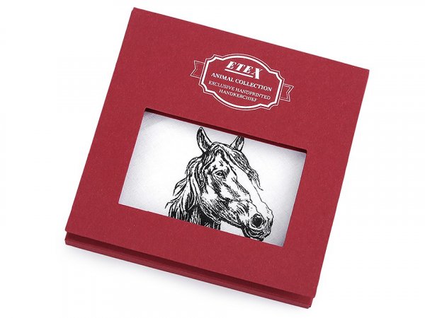 Dámský kapesník pes, kočka, kůň / dárková kazeta