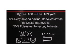 Bavlněná pletací příze Re-Cotton 50 g