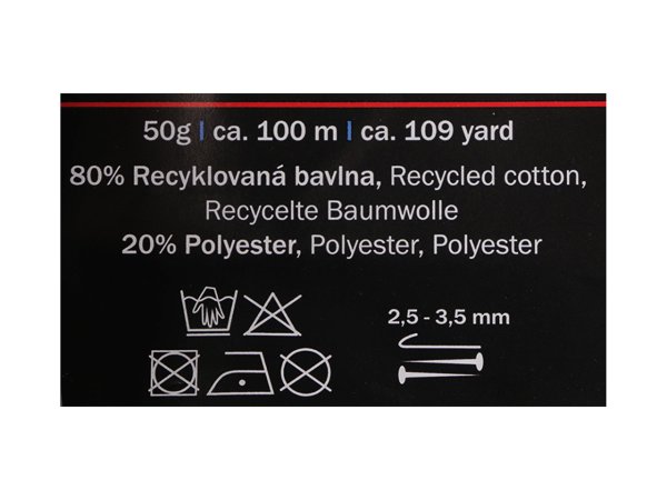 Bavlněná pletací příze Re-Cotton 50 g
