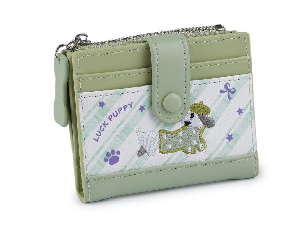 Peněženka s výšivkou jezevčíka 9x11 cm