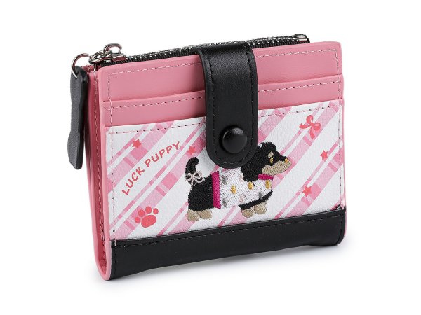 Peněženka s výšivkou jezevčíka 9x11 cm