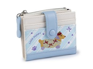 Peněženka s výšivkou jezevčíka 9x11 cm