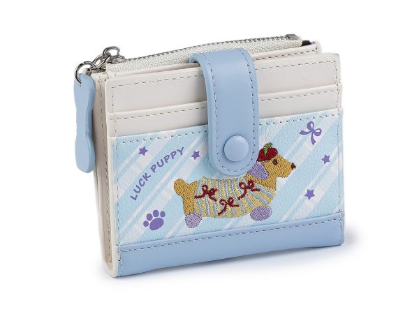 Peněženka s výšivkou jezevčíka 9x11 cm