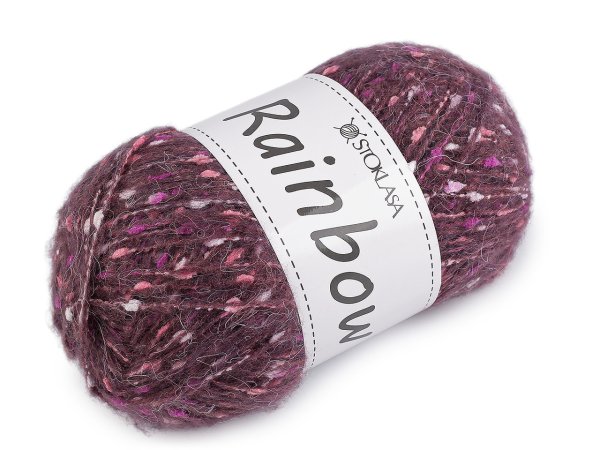 Pletací příze mohérová Rainbow 100 g