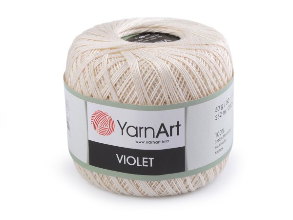 Bavlněná příze háčkovací Violet 50 g