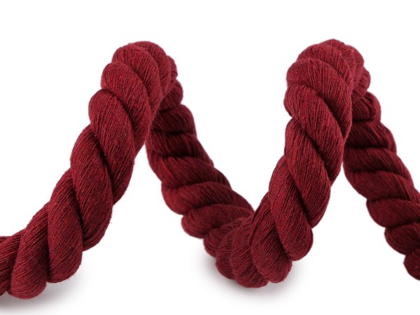 Bavlněná šňůra kroucená Ø20 mm macrame