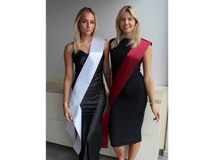 Stuha k výrobě šerpy, mašlí šíře 12 cm vhodná k psaní textu a potisku