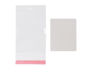 Papírová karta na brož se sáčkem s eurozávěsem 6x7,5 cm