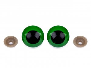 Oči velké s pojistkou Ø30 mm - 2 zelená