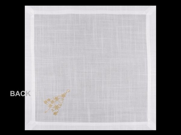 Prostírání textilní, lurexová výšivka vánoční stromeček 42x42 cm