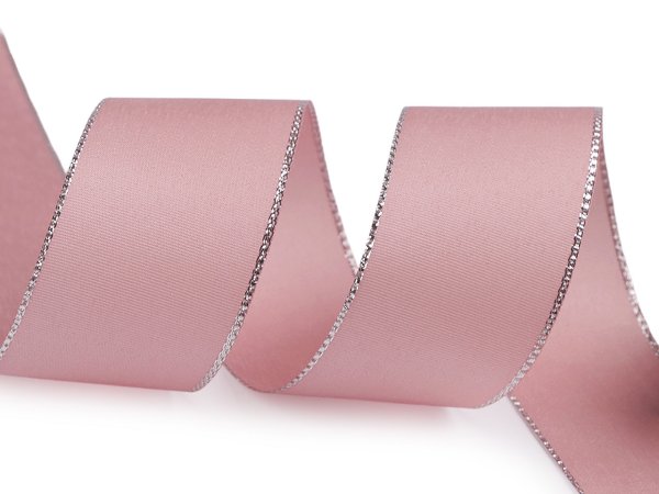 Stuha taftová s lurexem šíře 40 mm