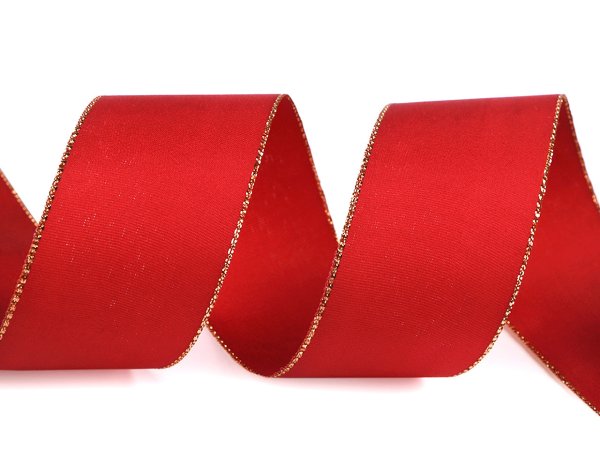 Stuha taftová s lurexem šíře 40 mm