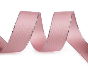Stuha taftová šíře 25 mm s lurexem