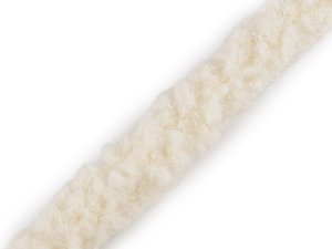 Všívací lemovka / lampas imitace beránka kulatý šíře 3,5 cm