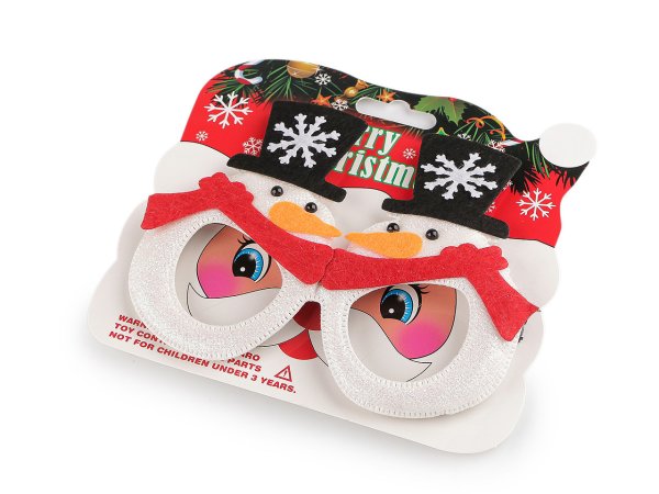 Vánoční párty / karnevalové brýle Santa, sněhulák