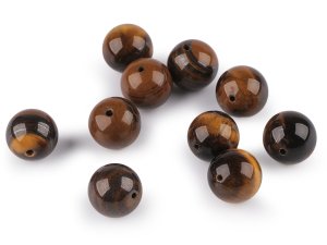 Tygří oko, minerální korálky Ø14 mm