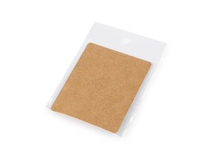 Papírová karta na brož se sáčkem s eurozávěsem 6x7,5 cm