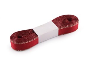 Stuha taftová s lurexem šíře 15 mm