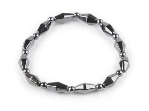 Náramek pružný hematitový, unisex