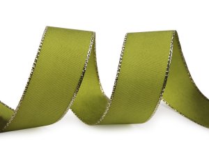 Stuha taftová šíře 25 mm s lurexem