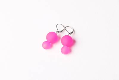 Ketlované neonové náušnice a náhrdelník - 1