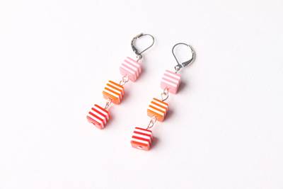 Ketlované neonové náušnice a náhrdelník - 5